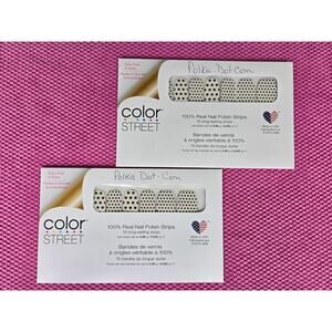 Lot of 2 Color Street ~ Polka Dot-Com ~ Nail Polish Strips